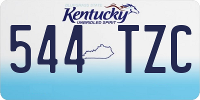 KY license plate 544TZC