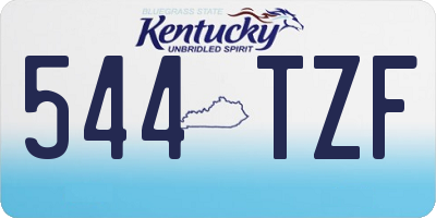 KY license plate 544TZF