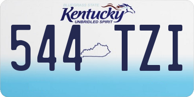 KY license plate 544TZI