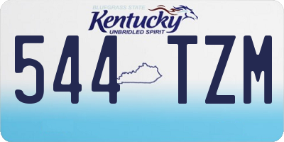 KY license plate 544TZM