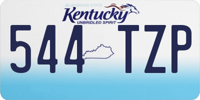 KY license plate 544TZP