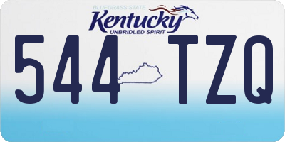 KY license plate 544TZQ