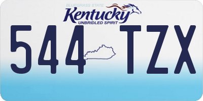 KY license plate 544TZX