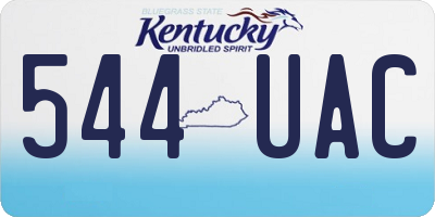KY license plate 544UAC