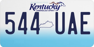KY license plate 544UAE