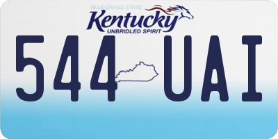 KY license plate 544UAI