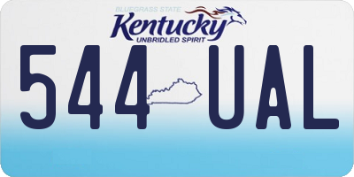 KY license plate 544UAL
