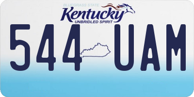 KY license plate 544UAM