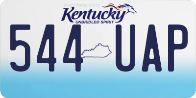 KY license plate 544UAP