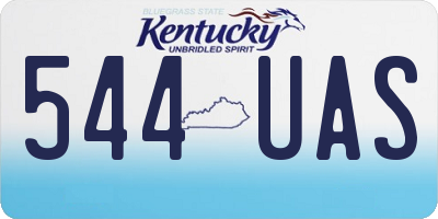 KY license plate 544UAS