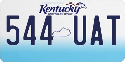 KY license plate 544UAT