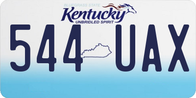 KY license plate 544UAX