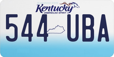KY license plate 544UBA