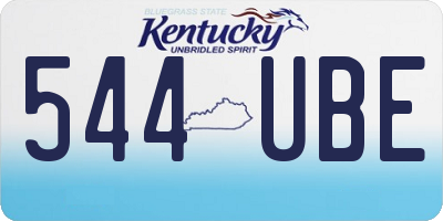 KY license plate 544UBE