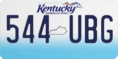 KY license plate 544UBG
