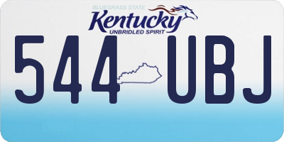KY license plate 544UBJ