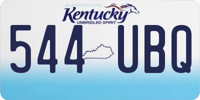 KY license plate 544UBQ