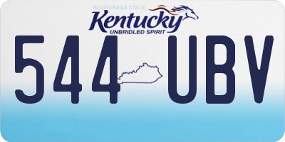 KY license plate 544UBV