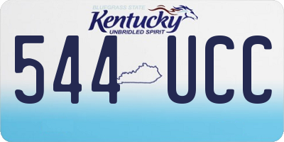 KY license plate 544UCC
