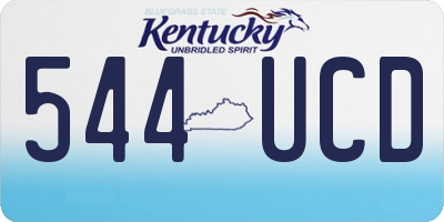 KY license plate 544UCD