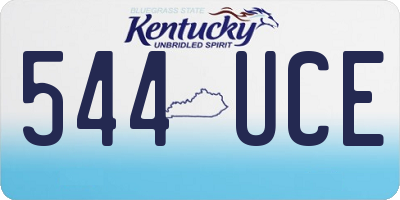 KY license plate 544UCE
