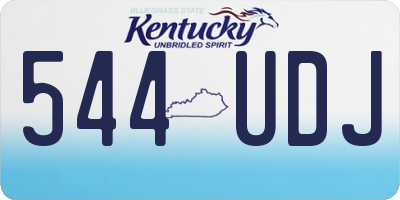 KY license plate 544UDJ