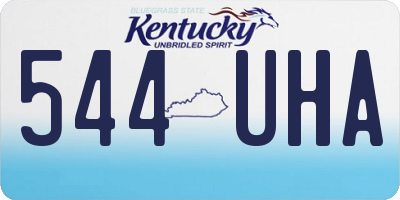 KY license plate 544UHA