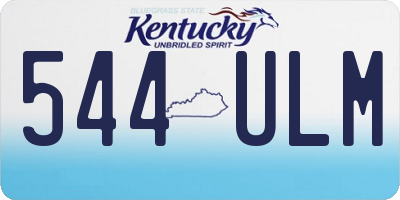 KY license plate 544ULM