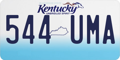 KY license plate 544UMA