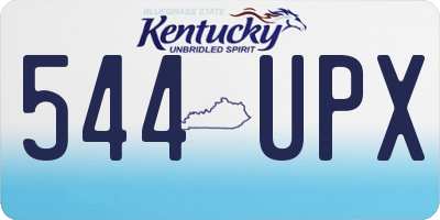 KY license plate 544UPX