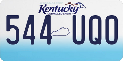 KY license plate 544UQO