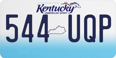 KY license plate 544UQP