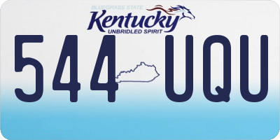 KY license plate 544UQU