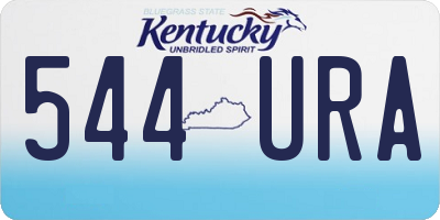 KY license plate 544URA