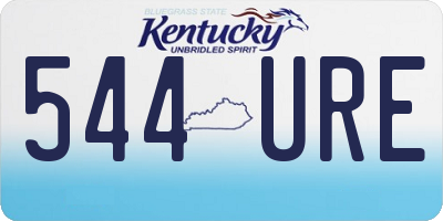 KY license plate 544URE