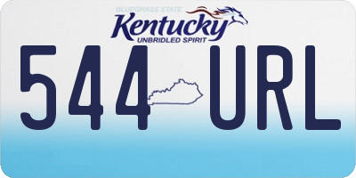 KY license plate 544URL