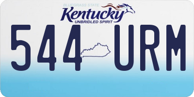 KY license plate 544URM