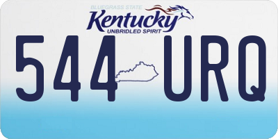 KY license plate 544URQ