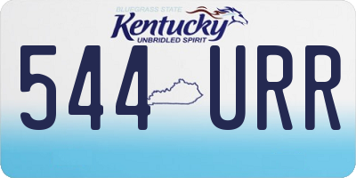 KY license plate 544URR