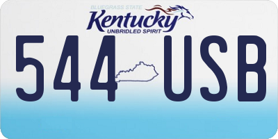 KY license plate 544USB