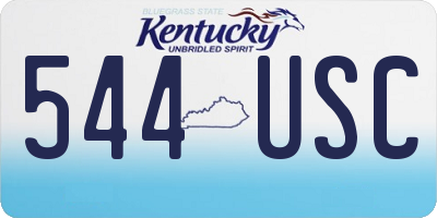 KY license plate 544USC