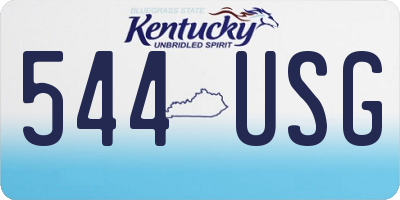 KY license plate 544USG
