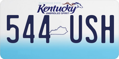 KY license plate 544USH
