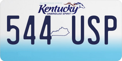 KY license plate 544USP