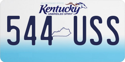 KY license plate 544USS