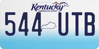 KY license plate 544UTB