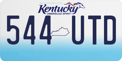 KY license plate 544UTD