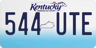 KY license plate 544UTE