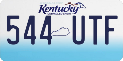 KY license plate 544UTF