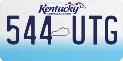 KY license plate 544UTG